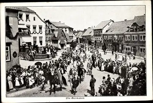 Ak Hildburghausen in Thüringen, Die Germanen, Stadtfest