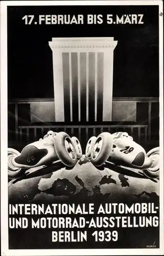 Ak Berlin Charlottenburg Westend, Internationale Automobil und Motorrad Ausstellung 1939