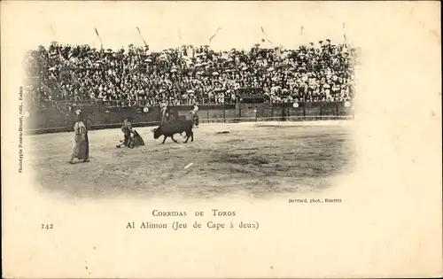 Ak Stierkampf, Corridas de Toros, Al Alimon, Jeu de Cape a deux