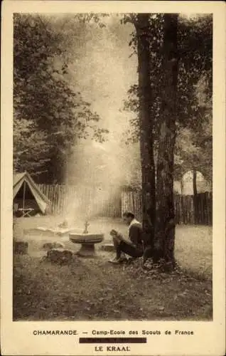 Ak Chamarande Essonne, Camp Ecole des Scouts de France, Le Kraal