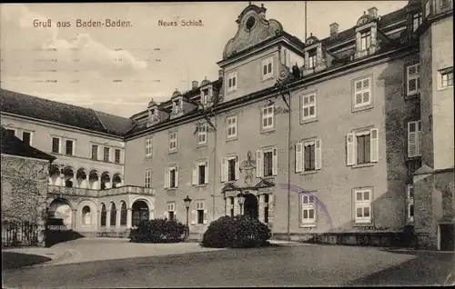 Ak Baden Baden am Schwarzwald, Neues Schloss