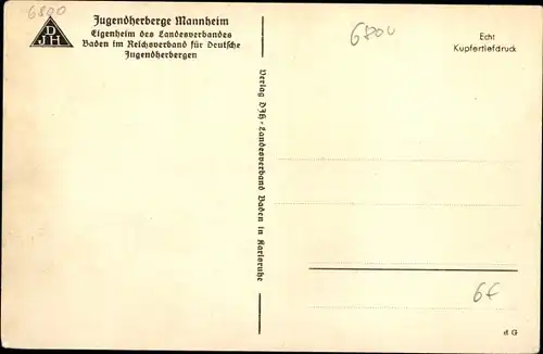 Ak Mannheim in Baden Württemberg, Blick auf die Jugendherberge