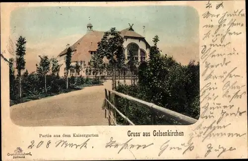 Ak Gelsenkirchen im Ruhrgebiet, Stadtgarten, Kaisergarten