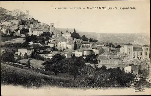 Ak Marsanne Drôme, Vue generale
