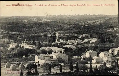 Ak Montségur Drôme, Vue generale