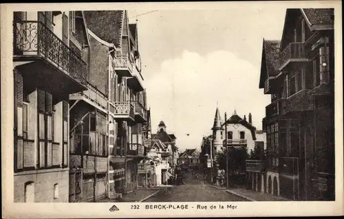 Ak Berck Plage Pas de Calais, Rue de la Mer