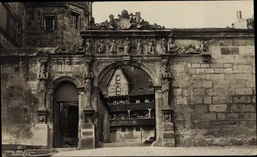 Ak Bamberg in Oberfranken, Portal der alten Residenz, Renaissance