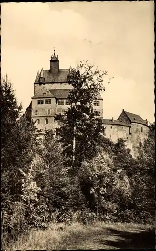 Foto Ak Kriebstein in Mittelsachsen, Burg Kriebstein, Gesamtansicht