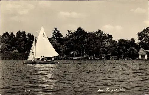Ak Teupitz in Brandenburg, Am Teupitz See, Segelpartie