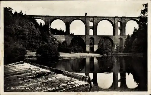 Ak Plauen im Vogtland, Elstertalbrücke