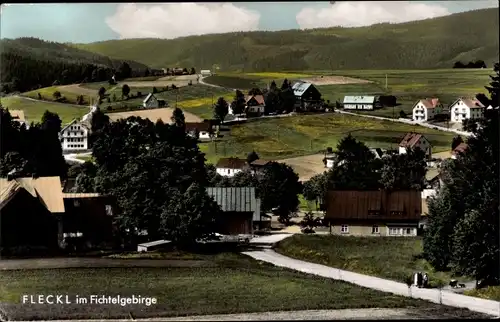 Ak Fleckl im Fichtelgebirge Warmensteinach Oberfranken, Blick vom Ochsenkopf-Haus