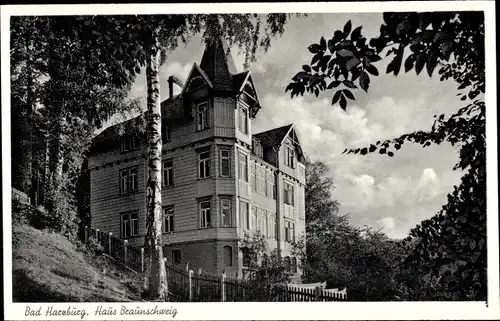 Ak Bad Harzburg in Niedersachsen, Blick auf das Haus Braunschweig