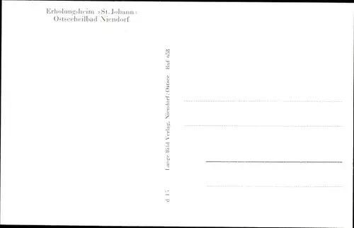 Ak Ostseebad Niendorf Timmendorfer Strand, Erholungsheim St. Johann