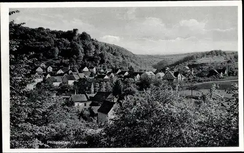 Ak Philippstein Braunfels im Taunus, Gesamtansicht