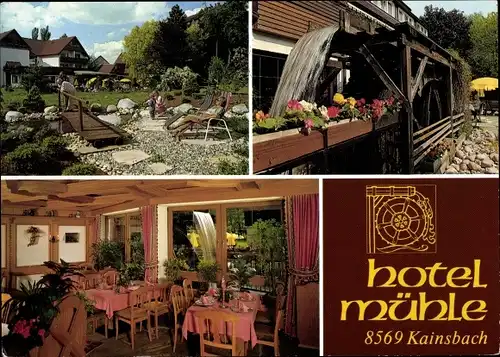 Ak Kainsbach Happurg Hersbrucker Alb Mittelfranken, Hotel Mühle, Innenansicht