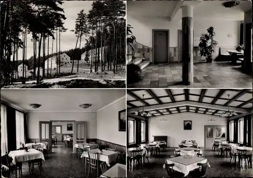 Ak Schwarzenbruck in Mittelfranken Bayern, Gästehaus Rummelsberg, Eingangshalle