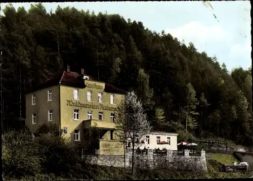 Ak Waischenfeld in der Fränkischen Schweiz Bayern, Cafe-Restaurant Waldpension Rabeneck