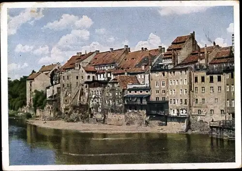 Ak Görlitz in der Lausitz, Blick nach alten Gerberhäusern