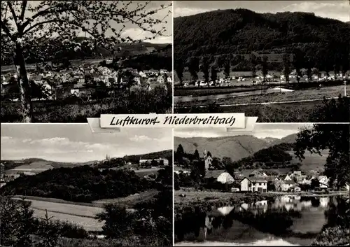 Ak Niederbreitbach an der Wied, Gesamtansicht, Fluss, Häuser