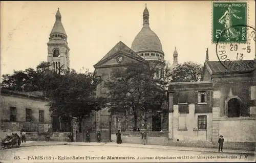 Ak Paris XVIII. Arrondissement Buttes-Montmartre, Eglise Saint Pierre