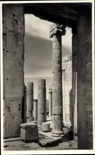 Foto Ak Athen Griechenland, Tempel, Säule