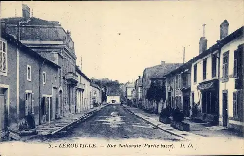 Ak Lerouville Lothringen Meuse, Rue Nationale
