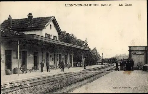 Ak Ligny en Barrois Meuse, La Gare