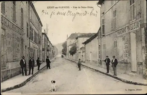 Ak Ligny en Barrois Meuse, Rue de Saint Dizier