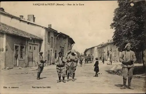 Ak Nancois le Petit Meuse, Rue de la Gare