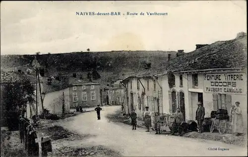 Ak Naives en Blois Meuse, Route de Vavincourt