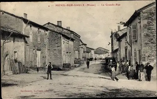 Ak Ménil sur Saulx Meuse, La Grande Rue