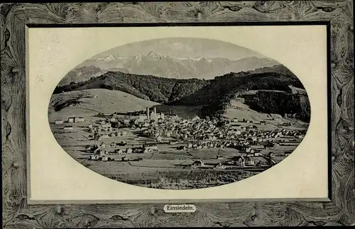 Präge Passepartout Ak Einsiedeln Kanton Schwyz Schweiz, Gesamtansicht