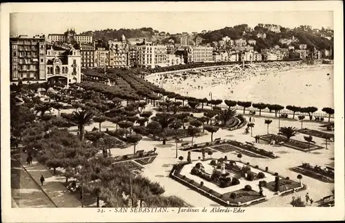 Ak Donostia San Sebastian Baskenland, Jardines de Alderdi Eder