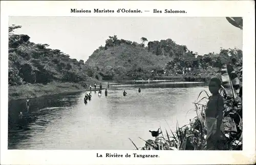 Ak Salomonen Ozeanien, Missions Maristes d'Oceanie, La Riviere de Tangarare