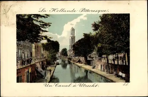 Ak Utrecht Niederlande, Un Canal à Utrecht