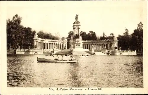 Ak Madrid Spanien, Monumento a Alfonso XII