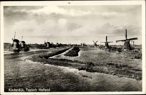 Ak Kinderdijk Molenwaard Südholland Niederlande, Windmühlen