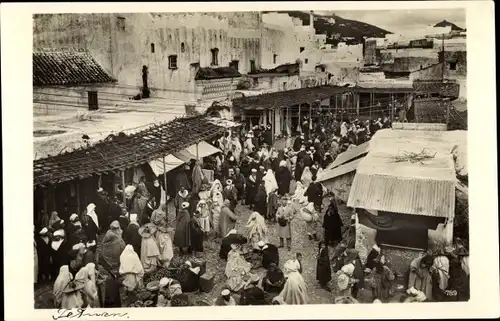 Ak Tetuan Tétouan Marokko, Marktplatz