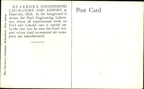 Ak Dearborn Michigan, Engineering Laboratory, Airport, Ford Motor Company, Fliegeraufnahme