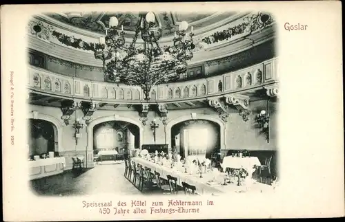 Ak Goslar am Harz, Hotel Achtermann, Speisesaal