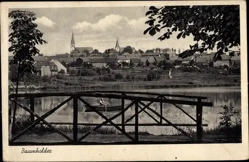 Ak Baumholder Rheinland Pfalz, Ortschaft, Ruderboot