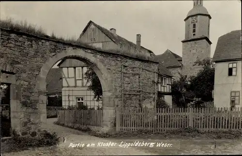 Ak Lippoldsberg Wahlsburg Weserbergland, Partie am Kloster