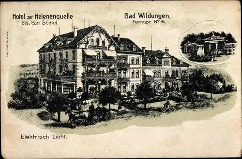 Ak Bad Wildungen in Nordhessen, Hotel zur Helenenquelle