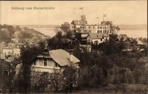 Ak Hamburg Altona Blankenese, Süllberg vom Bismarckstein aus gesehen