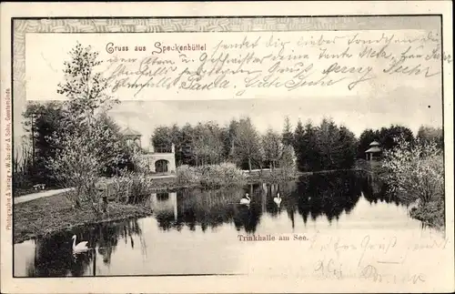 Ak Speckenbüttel Lehe Bremerhaven, Trinkhalle am See
