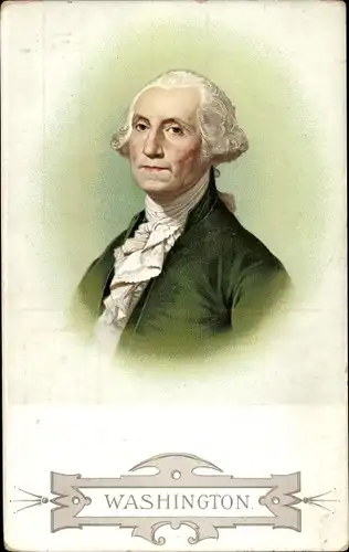 Ak George Washington, 1789 bis 1797 erster Präsident der Vereinigten Staaten von Amerika