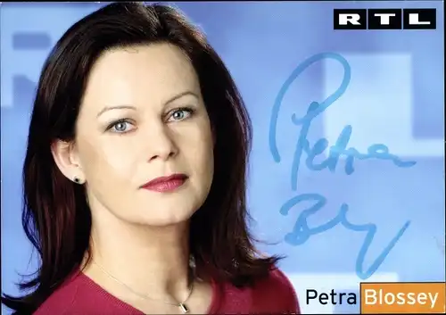 Ak Schauspielerin Petra Blossey, Portrait, Autogramm, RTL