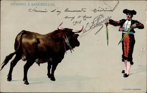 Ak Stierkampf, Citando a Banderillas