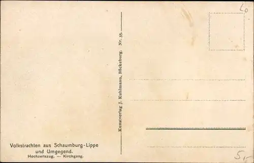 Ak Volkstrachten aus Schaumburg Lippe und Umgegend, Hochzeitszug, Kirchgang