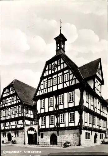 Ak Sindelfingen in Württemberg, Altes Rathaus, Fachwerk